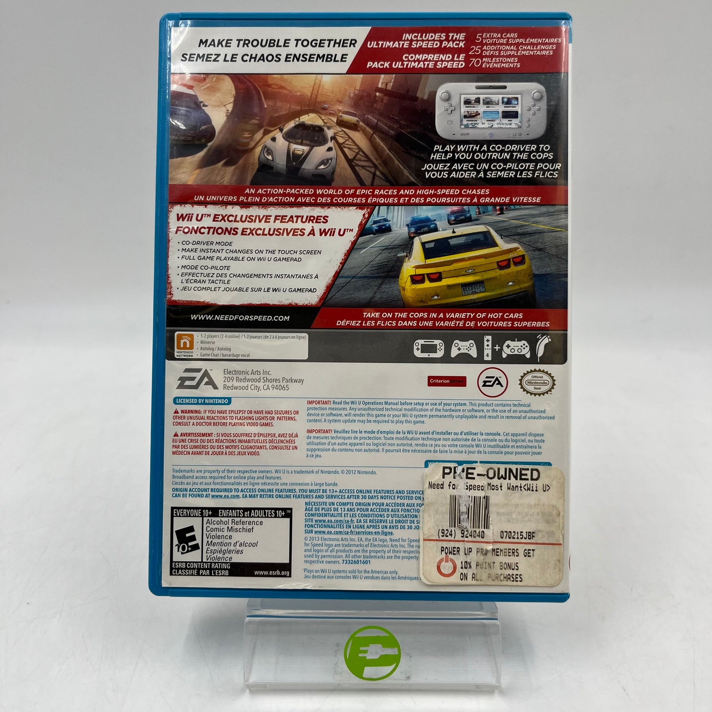 Need for Speed Most Wanted (Nintendo Wii U, 2013)