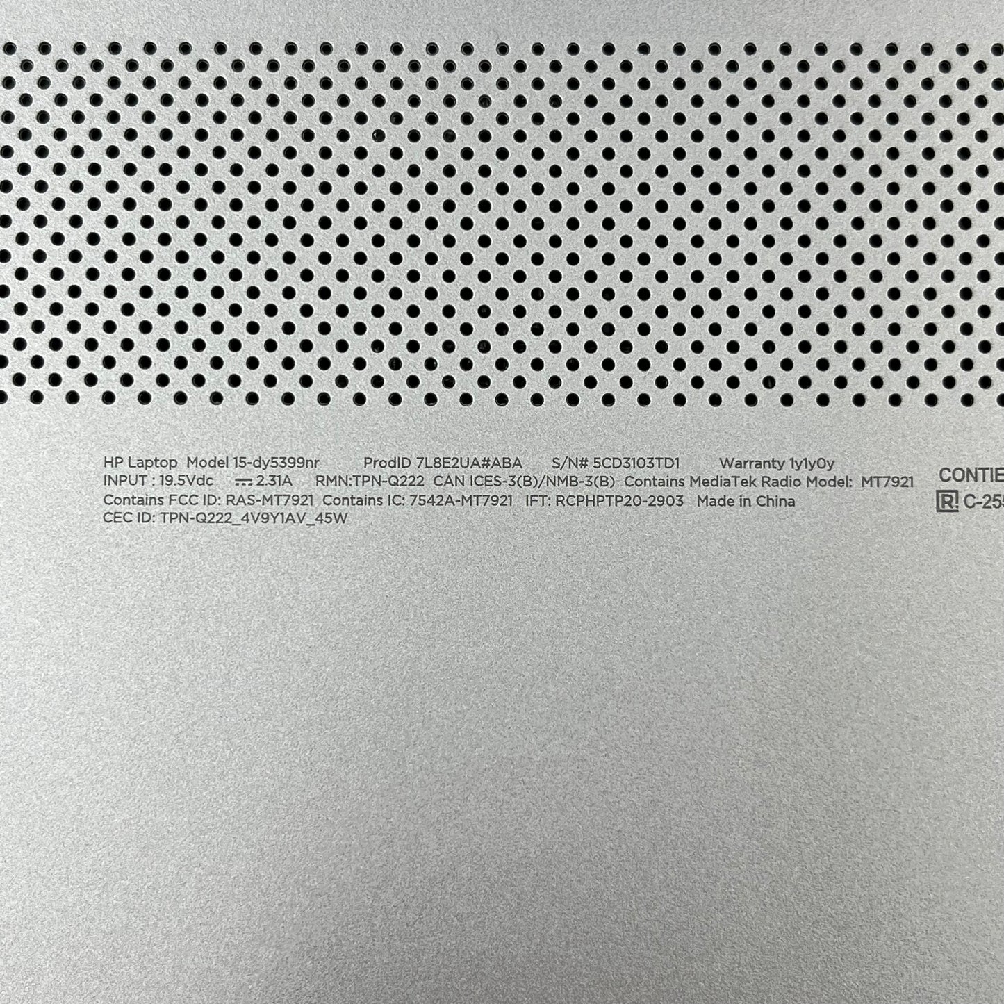 HP Laptop 15-dy5399nr 15.6" i5-1235U 1.3GHz 16GB RAM 512GB SSD