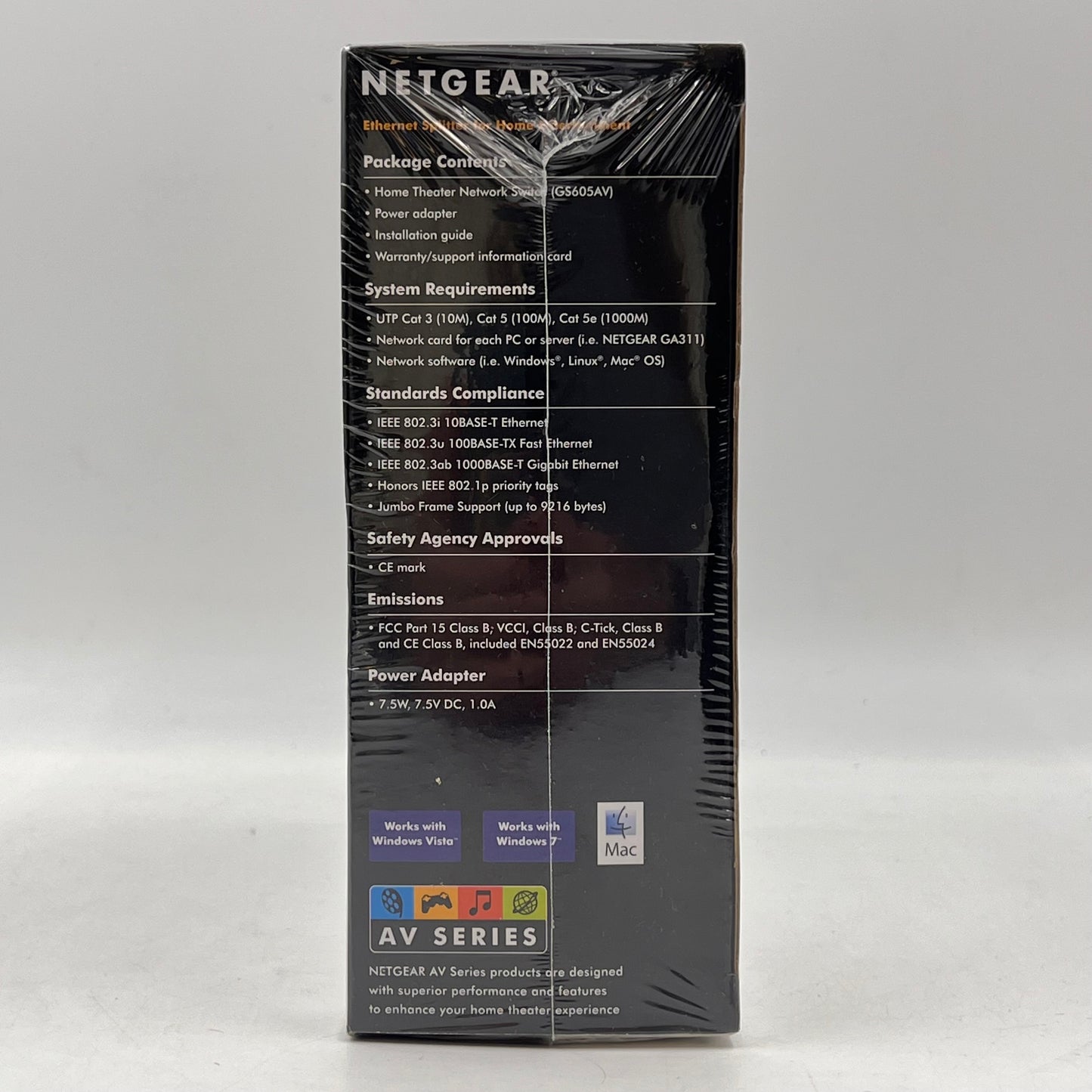 New NETGEAR Ethernet Splitter GS605AV