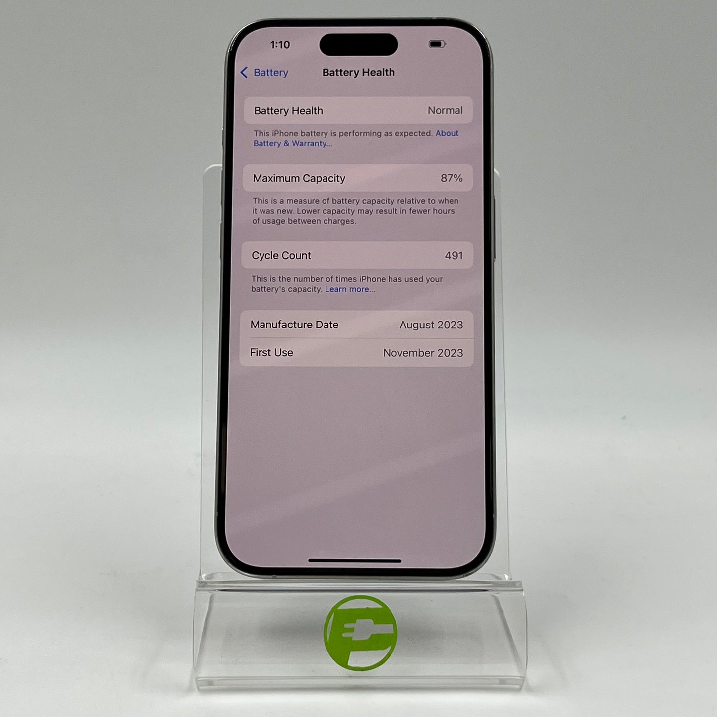 Unlocked Apple iPhone 15 Pro 128GB White Titanium NTQN3LL/A