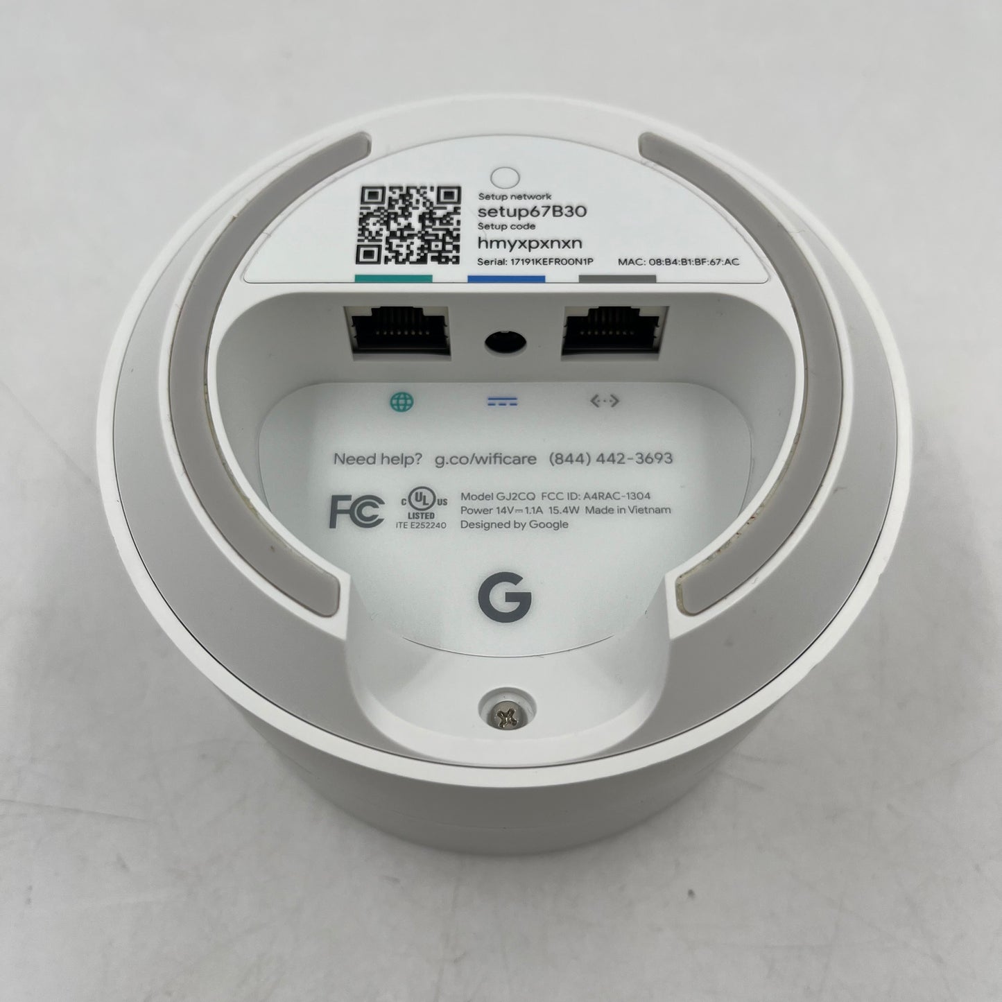 Google Nest WiFi Dual Band GJ2CQ Mesh WiFi Router