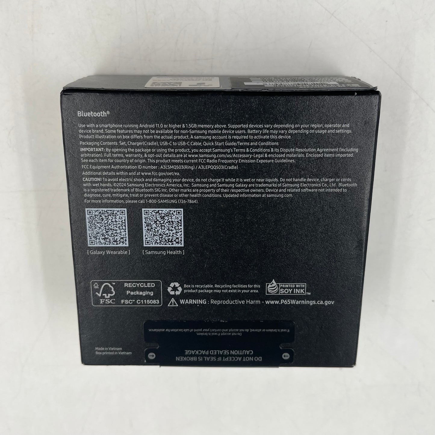 New Samsung Galaxy Ring Size 9 Titanium Black SM-Q509