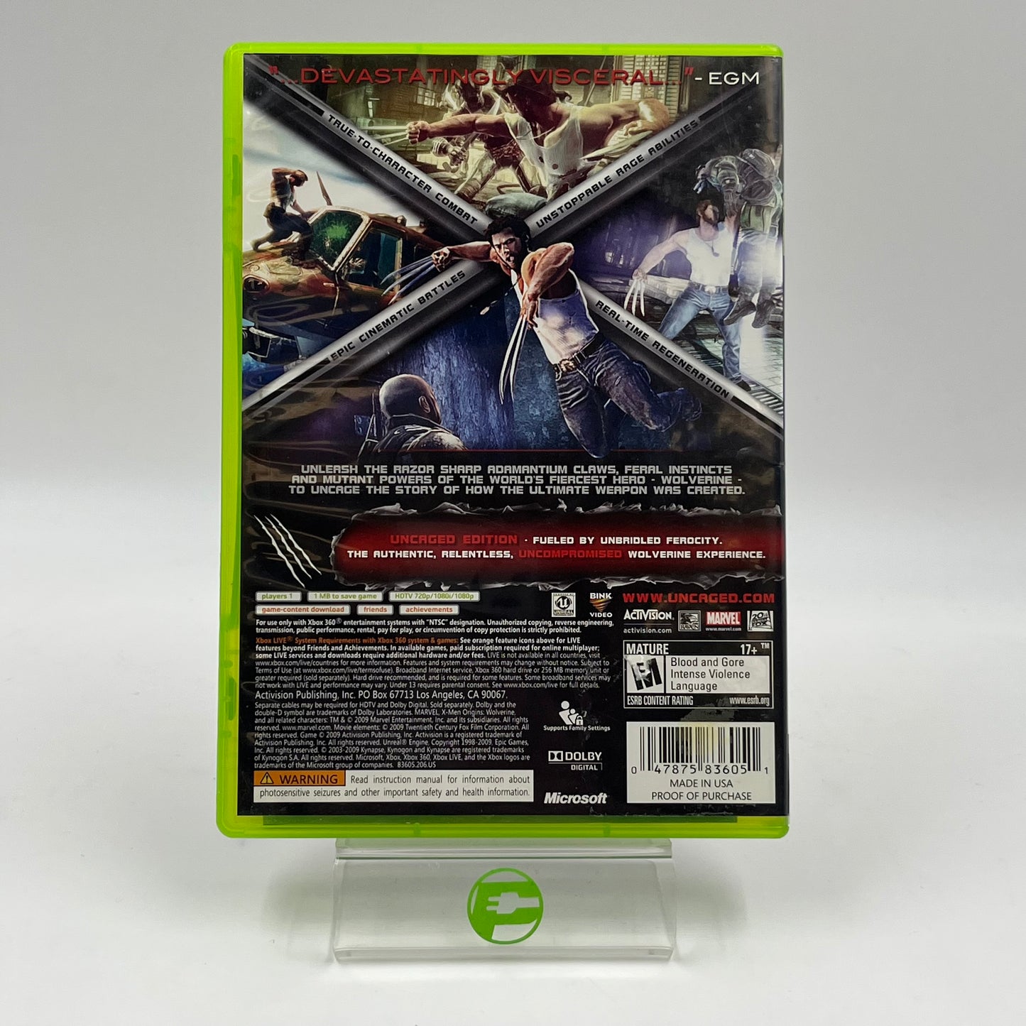 X-Men Origins: Wolverine Uncaged Edition (Microsoft Xbox 360, 2009)