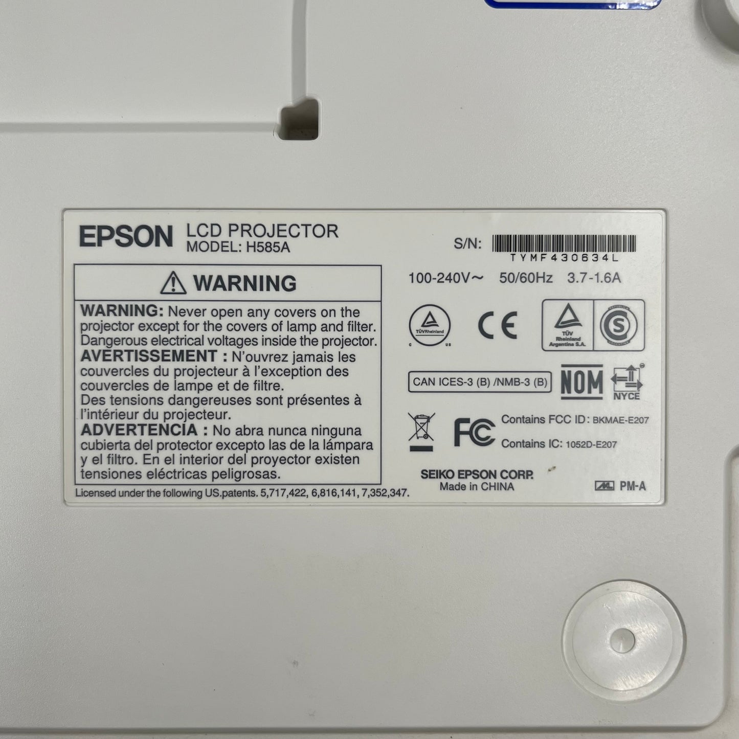 Epson Powerlite Home Cinema 1920 x 1080 2,400 lumens 3LCD Projector 5030UB