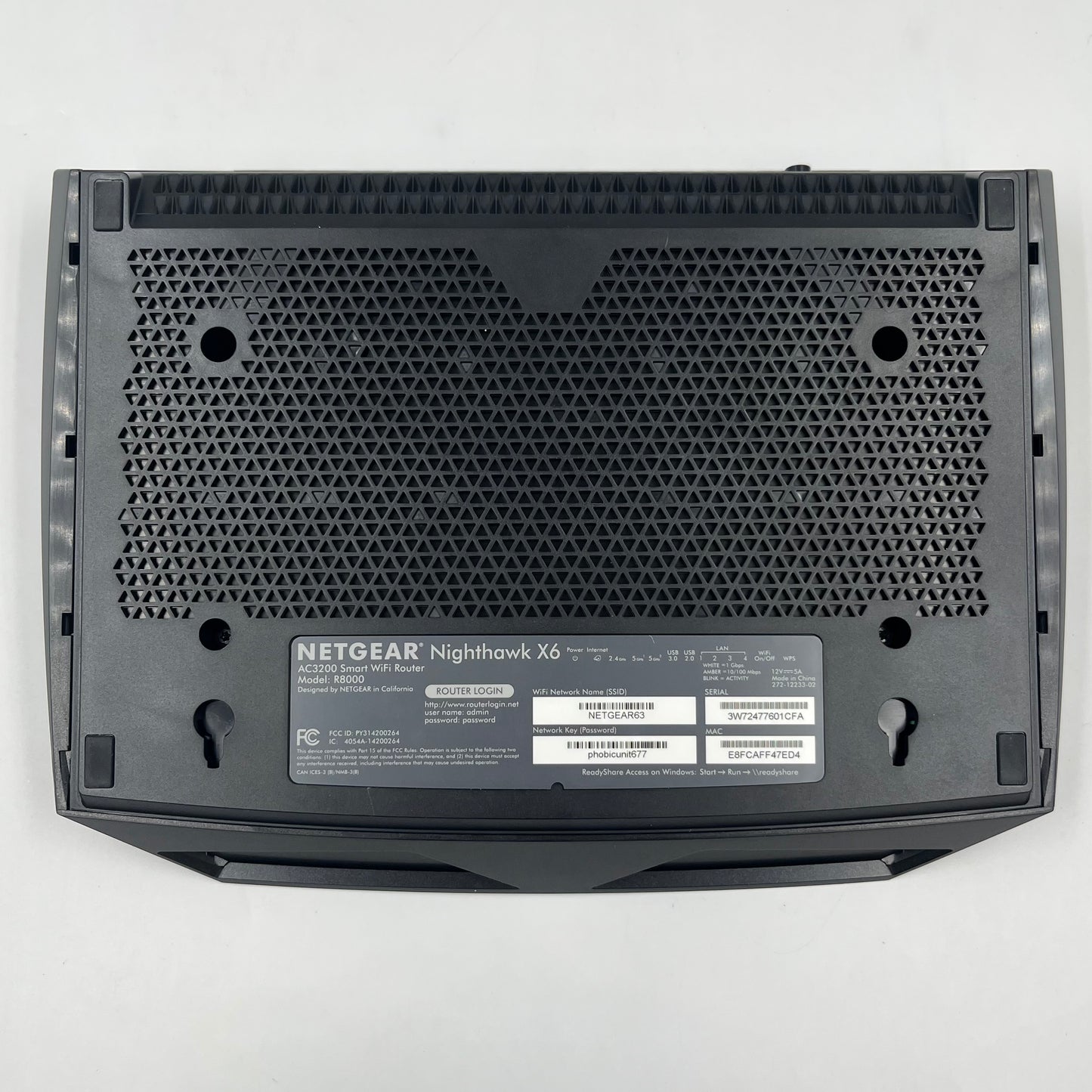 NETGEAR Nighthawk X6 Tri Band 2.4GHz/5Ghz R8000 Wifi Router