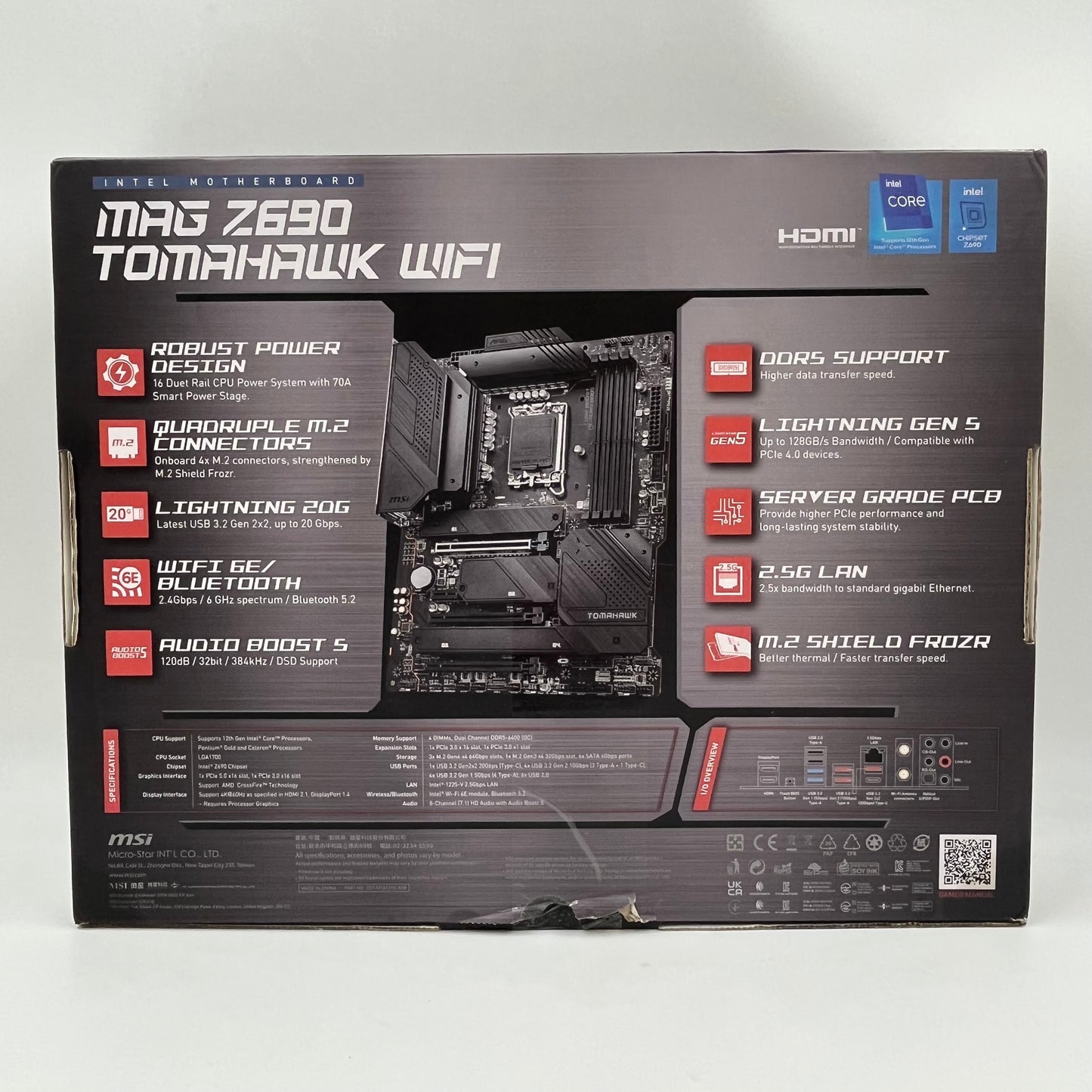 MSi MAG Z690 Tomahawk LGA 1700 ATX Motherboard