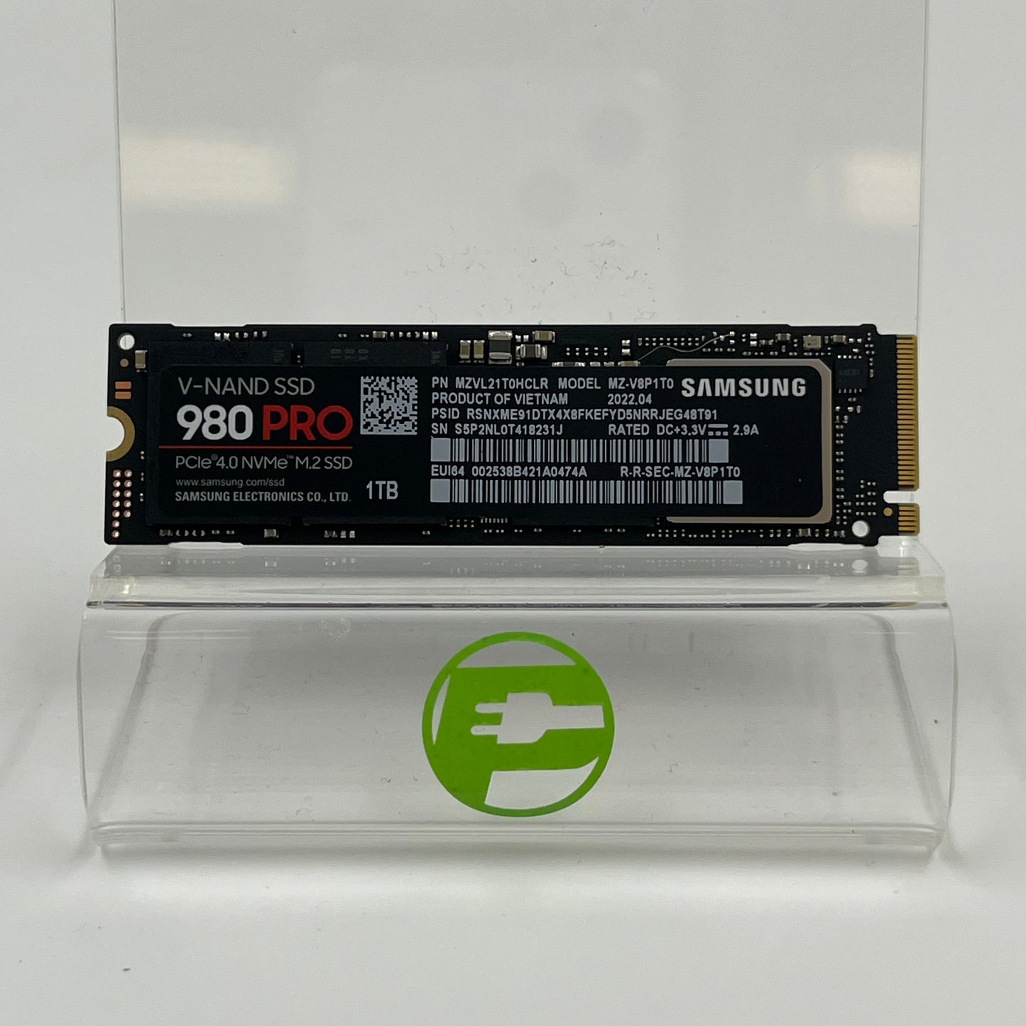 Samsung 2280mm 980 Pro 1TB M.2 NVMe Gen 4.0 x 4 SSD MZ-V8P1T0