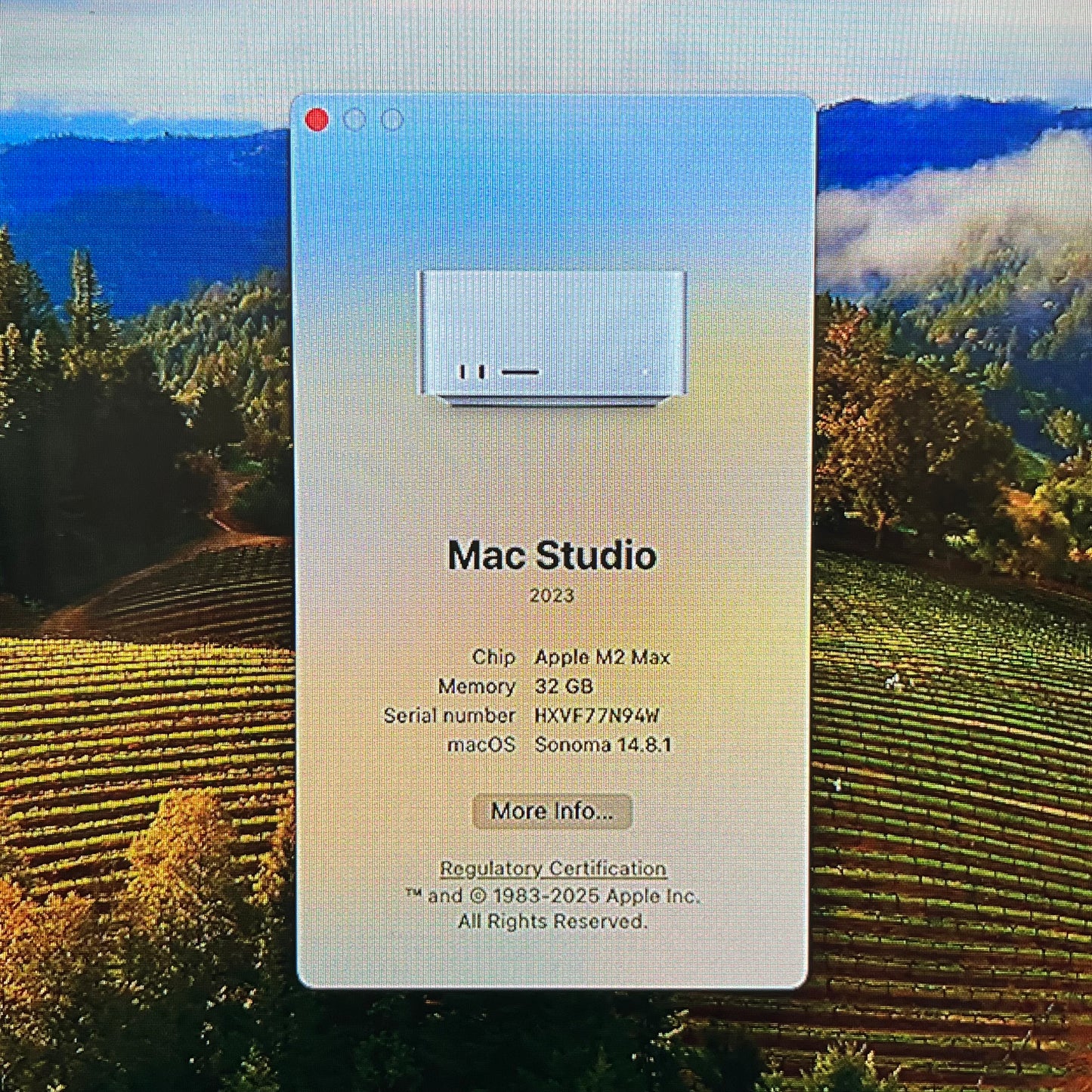 2023 Apple Mac Studio M2 Max 3.5GHz 32GB RAM 8TB SSD Silver A2901