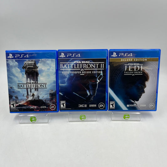 Lot of 3 Sony PlayStation 4 PS4 Games Star Wars Battlefront Jedi Fallen Order