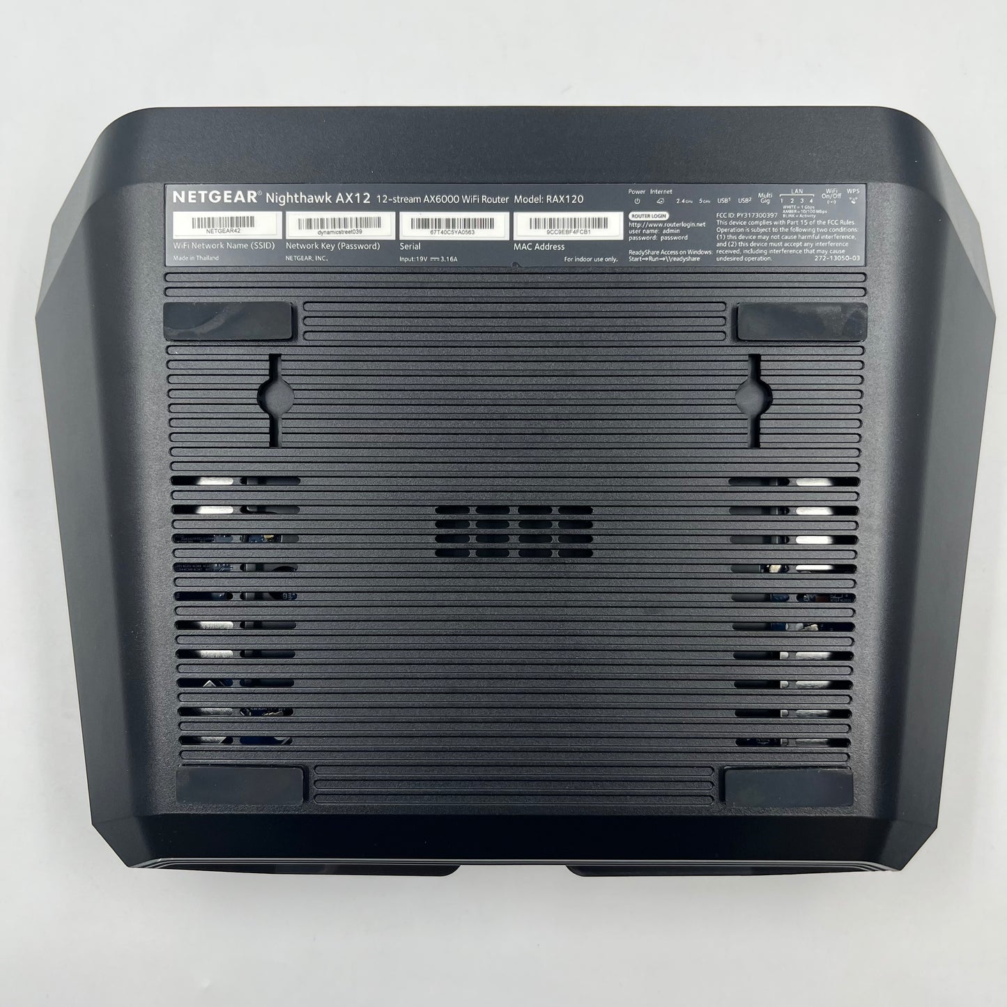 NETGEAR Nighthawk AX12 Dual Band WiFi 6 RAX120 Wifi Router