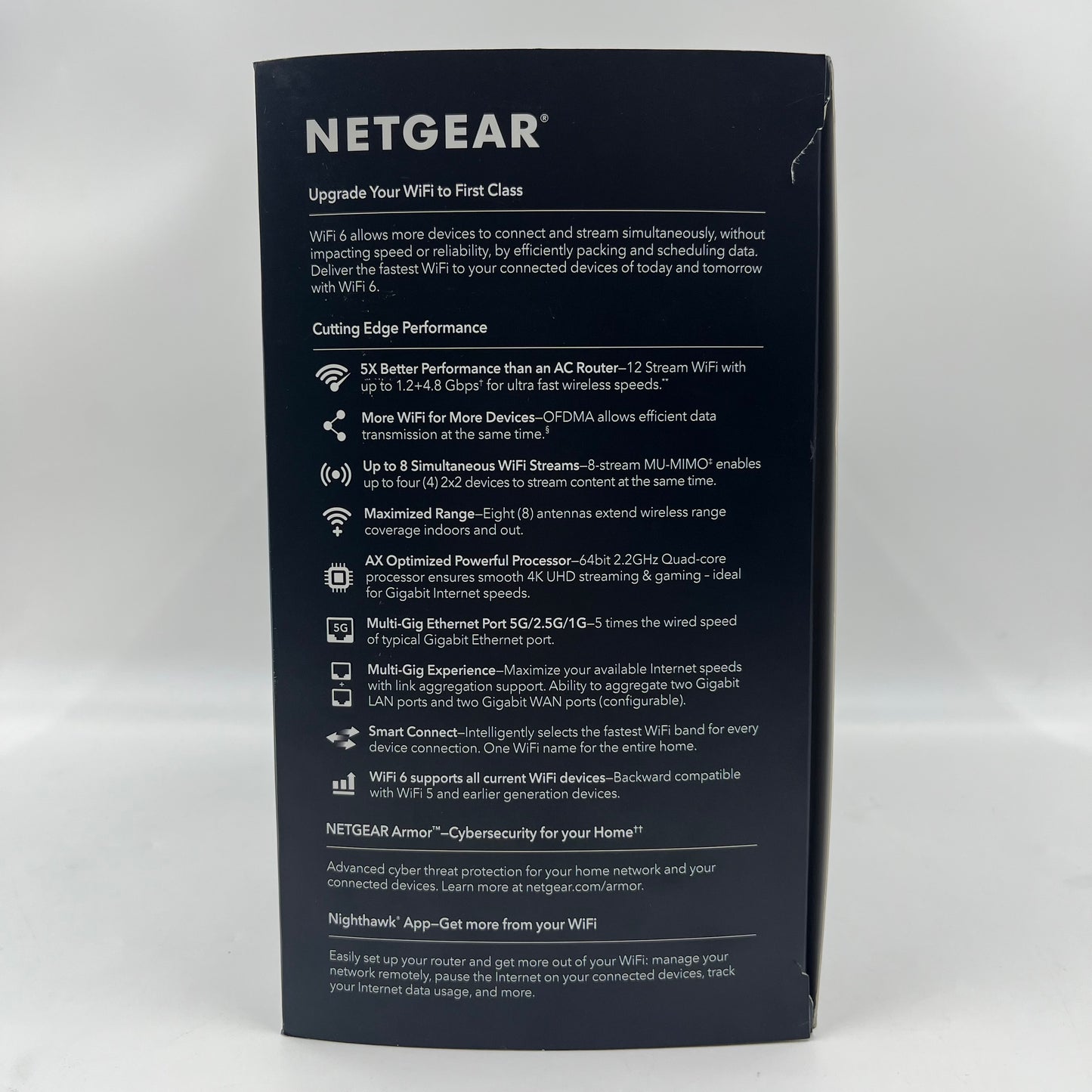 NETGEAR Nighthawk AX12 Dual Band WiFi 6 RAX120 Wifi Router