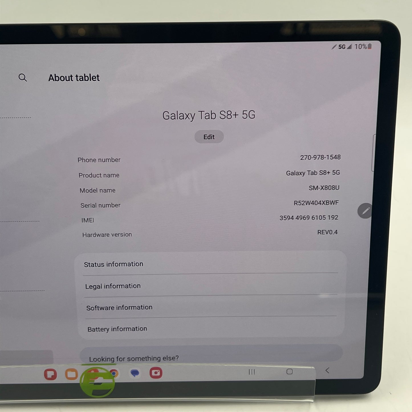 Verizon Samsung Galaxy Tab S8 Plus 12.4" 128GB Graphite SM-X808U