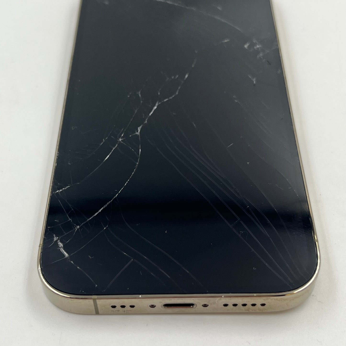 Broken Unlocked Apple iPhone 14 Pro 512GB 17.3.1 MQ213LL/A Cracked