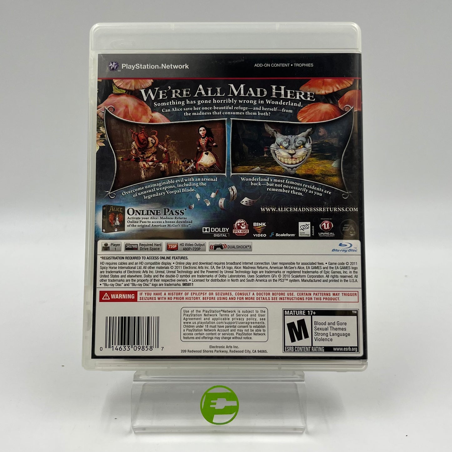 Alice: Madness Returns (Sony PlayStation 3 PS3, 2011)