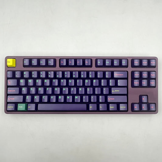Drop Amethyst Gemstone Wired Mechanical Keyboard
