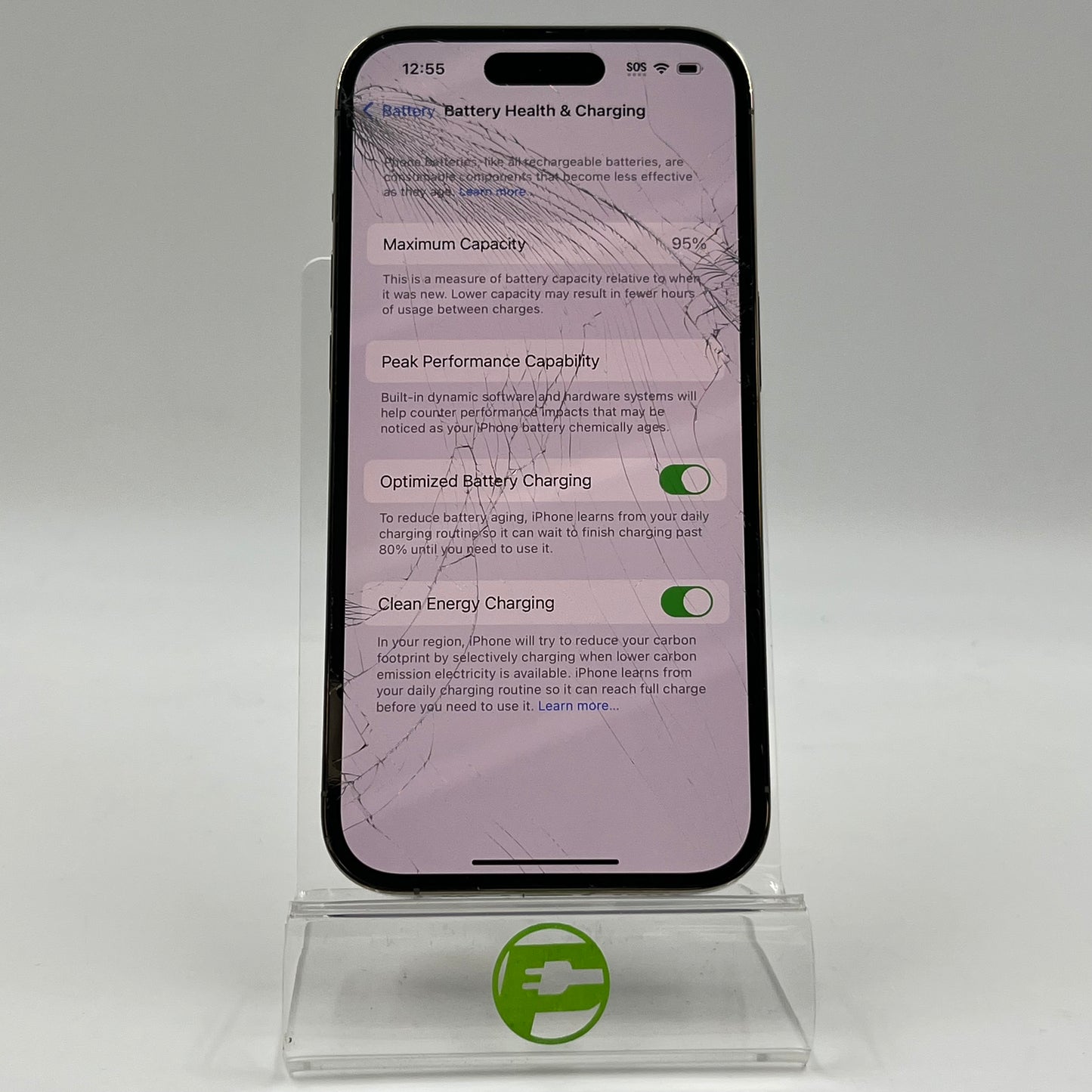 Broken Unlocked Apple iPhone 14 Pro 512GB 17.3.1 MQ213LL/A Cracked