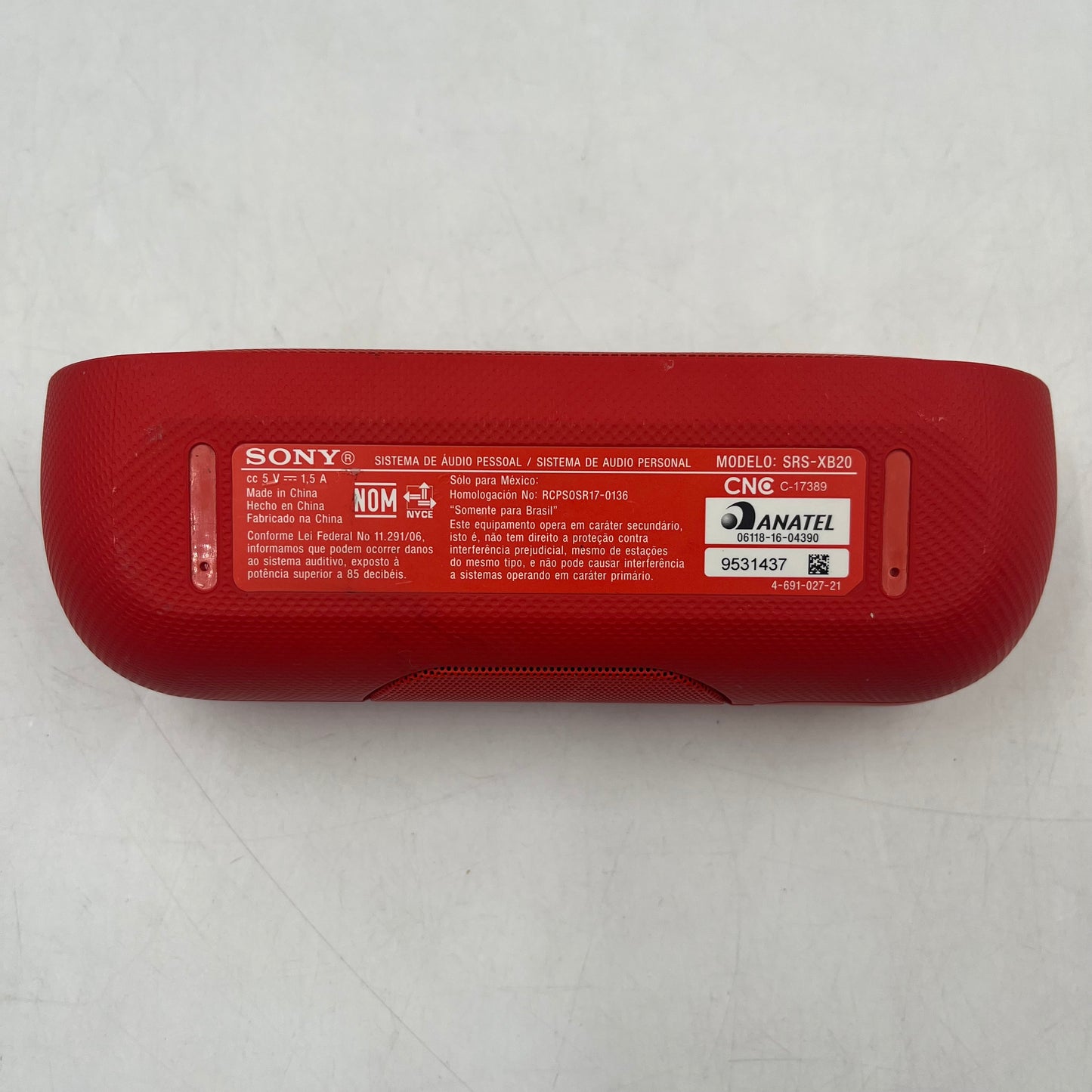 Sony SRS-XB20 Bluetooth Speaker Red