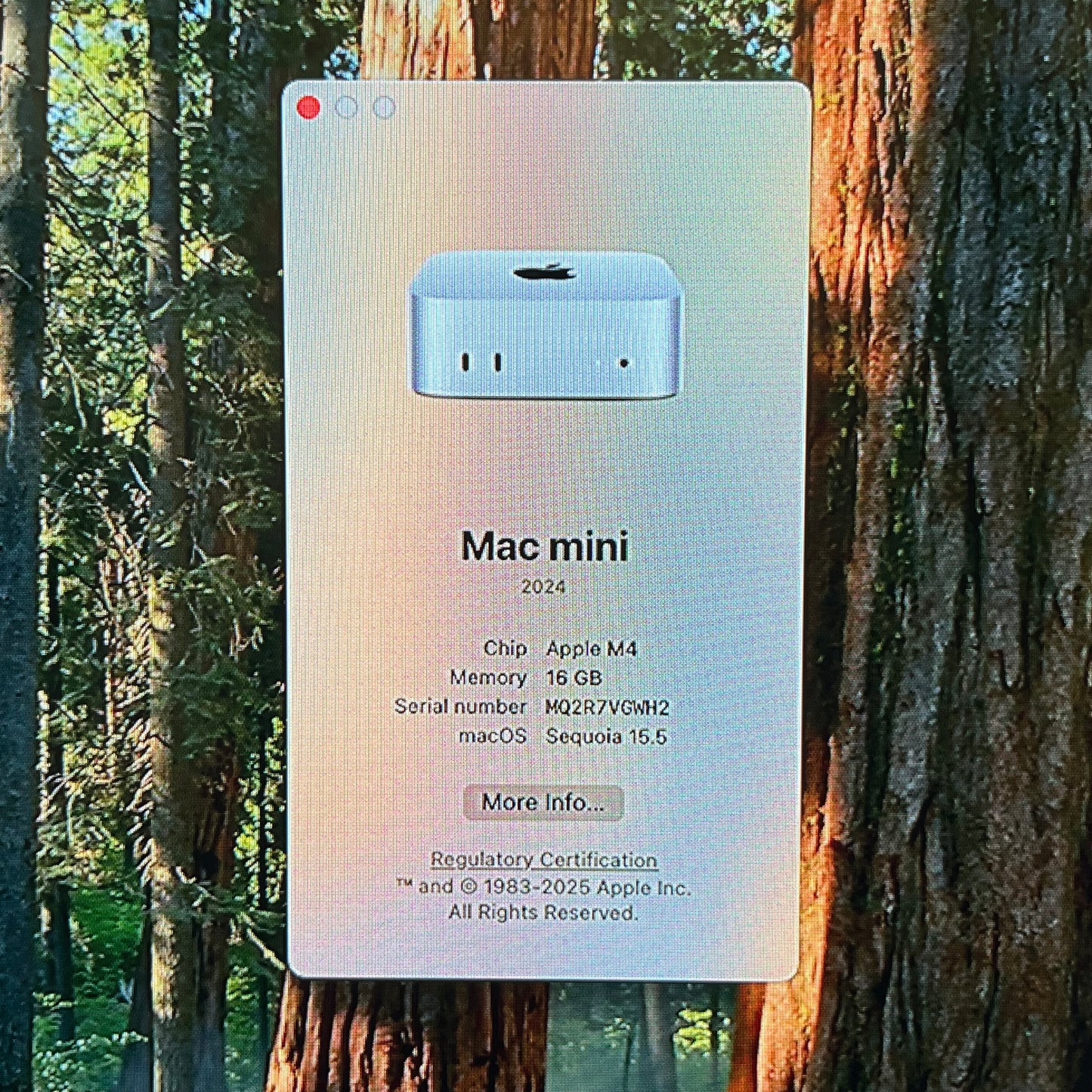 2024 Apple Mac Mini M4 4.4GHz 16GB RAM 256GB SSD Silver A3238