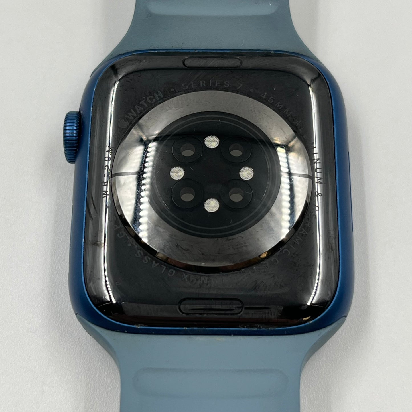 GPS Only Apple Watch Series 7 45MM Blue Aluminum Blue Sport Loop MKNR3LL/A