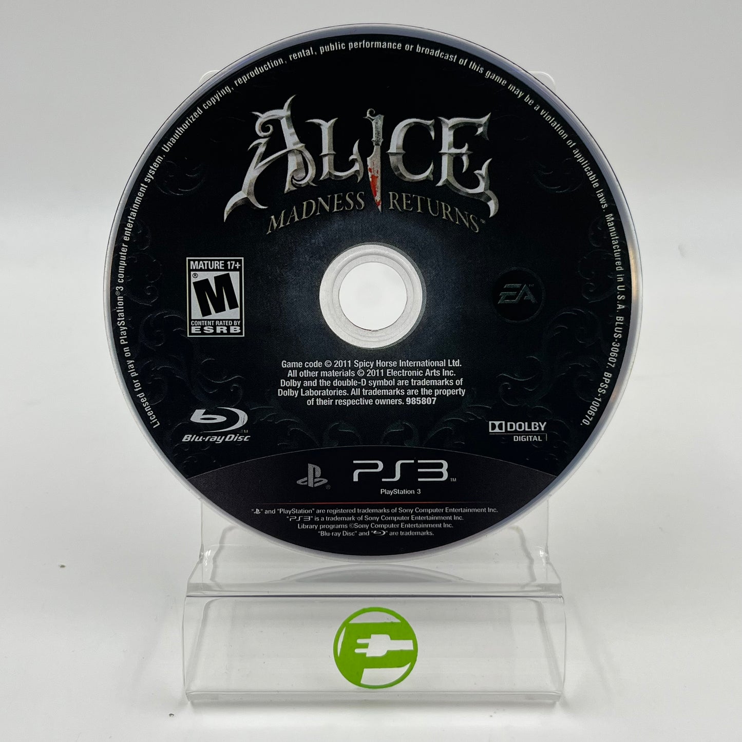 Alice: Madness Returns (Sony PlayStation 3 PS3, 2011)