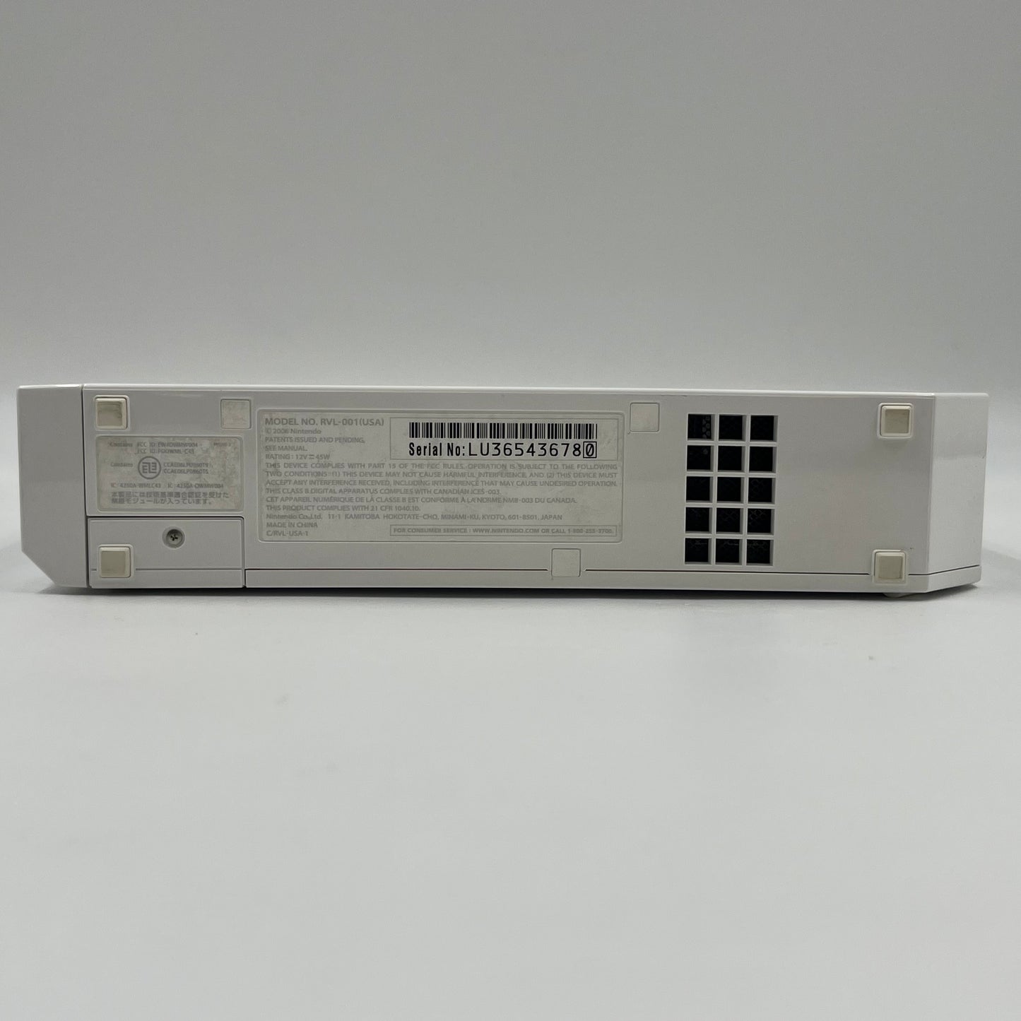 Nintendo Wii Video Game Console RVL-001 White