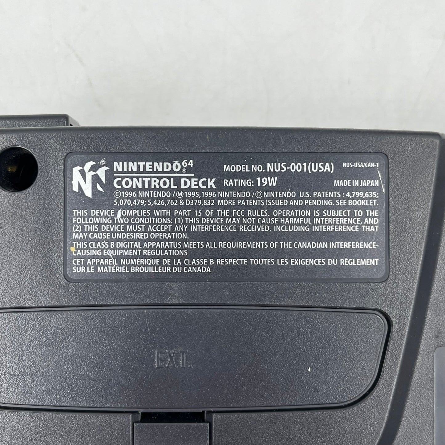 Nintendo 64 N64 Video Game Console NUS-001 Gray