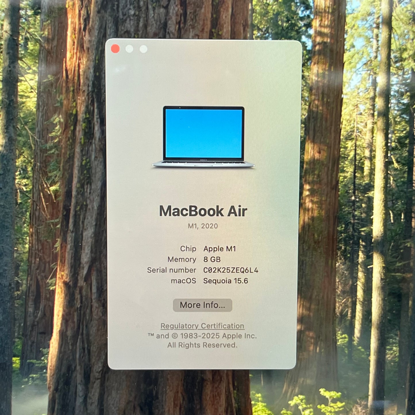 2020 Apple MacBook Air 13.3" M1 7C GPU 3.2GHz 8GB RAM 256GB SSD A2337