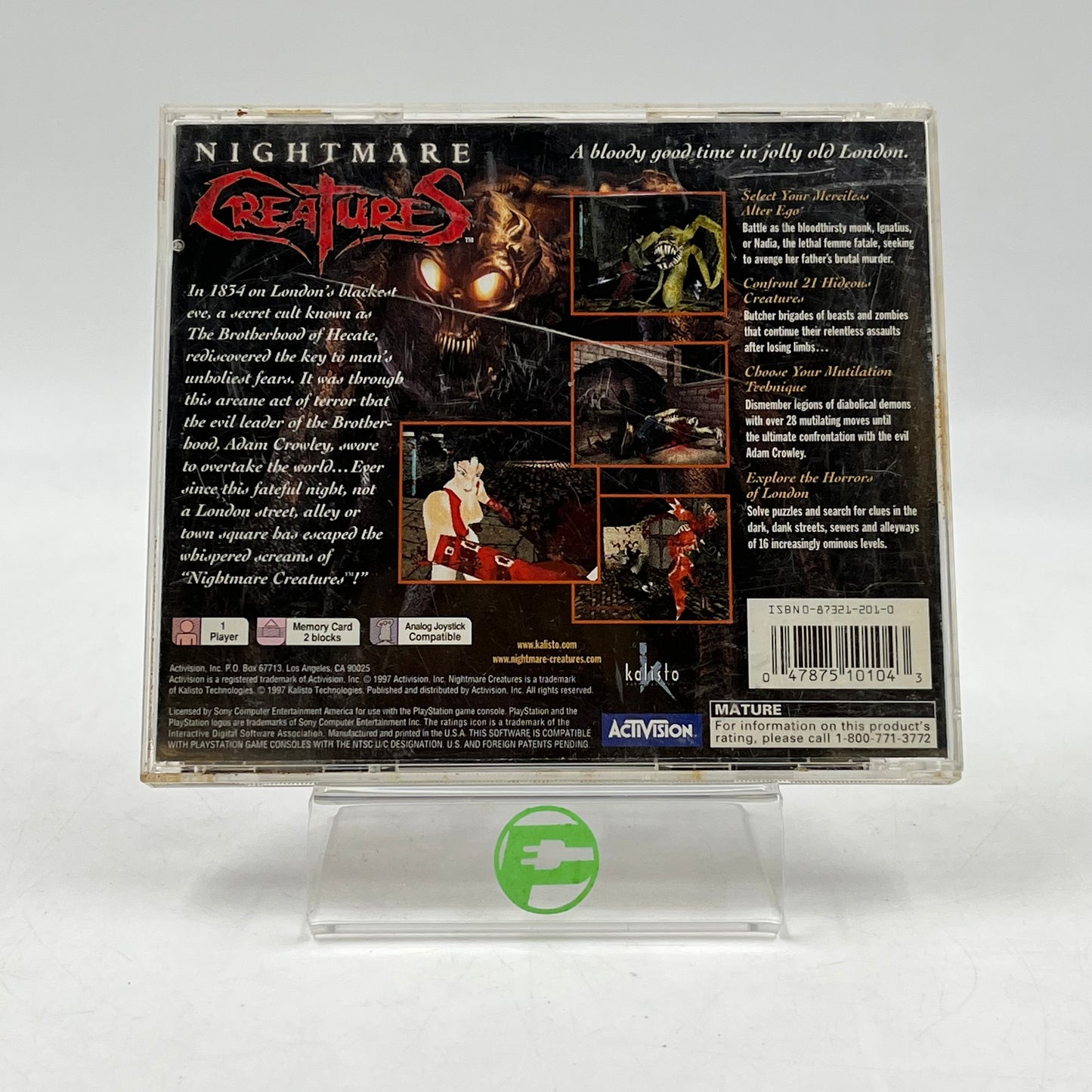 Nightmare Creatures (Sony PlayStation 1 PS1, 1997)