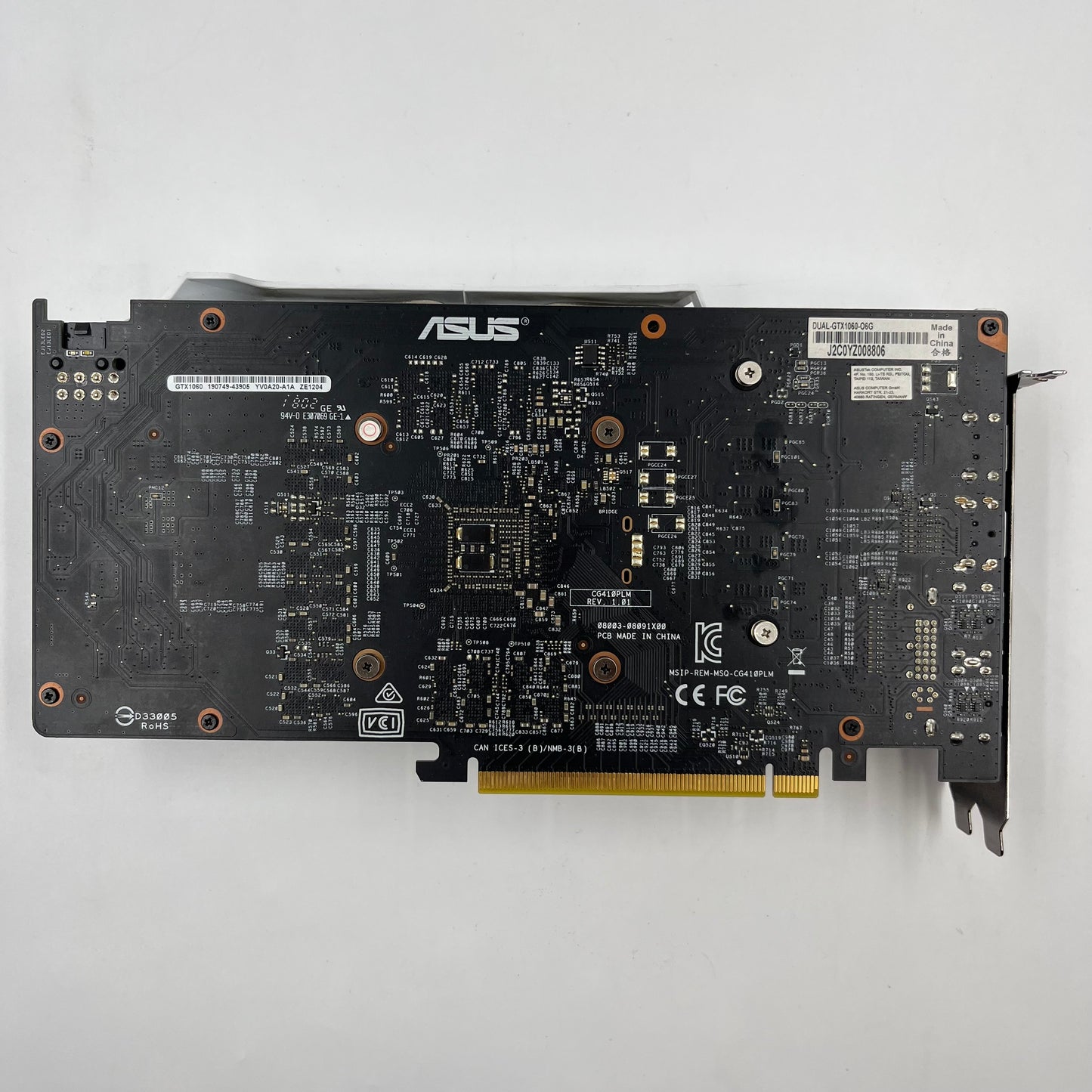 Asus GeForce GTX 1060 6GB GDDR5 Graphics Card DUAL-GTX1060-O6G
