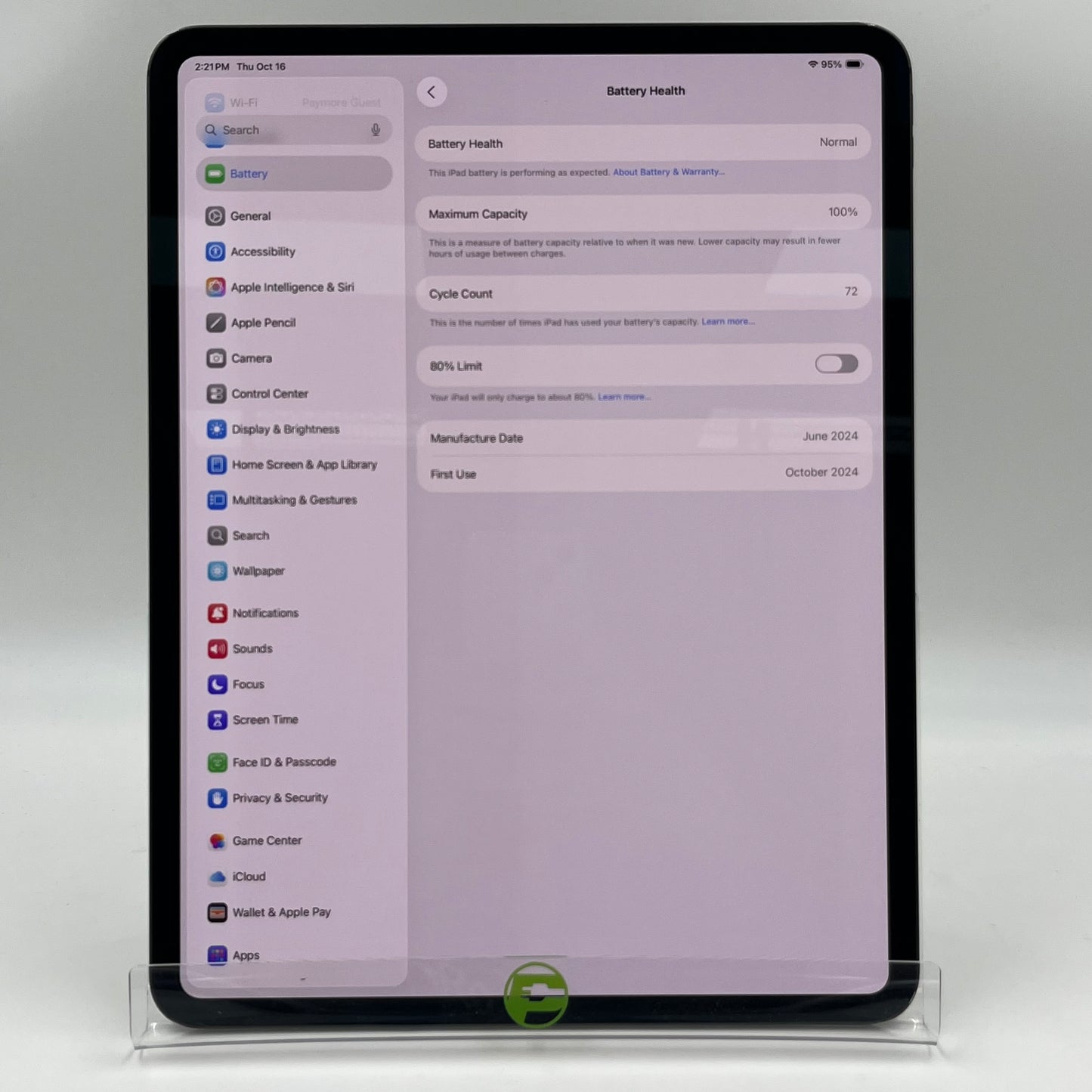 WiFi Only Apple iPad Pro 13" M4 256GB Space Black MVX23LL/A