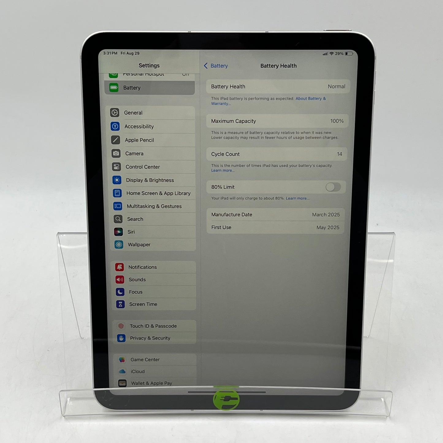 WiFi Only Apple iPad 11" (A16) 128GB Silver MD7F4LL/A