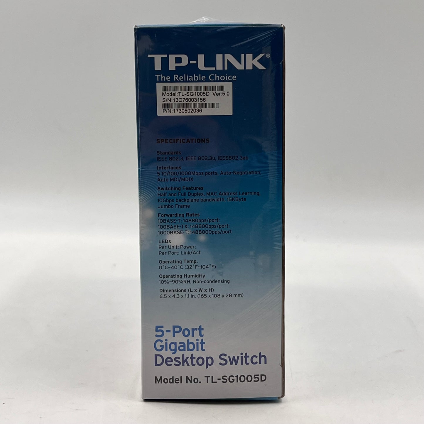 New TP-Link TL-SG1005D 5-Port Gigabit Desktop Switch