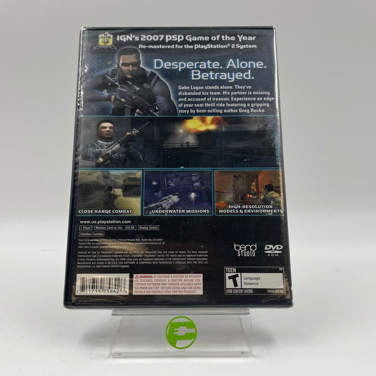 New Syphon Filter Logan's Shadow (Sony PlayStation 2 PS2, 2010)