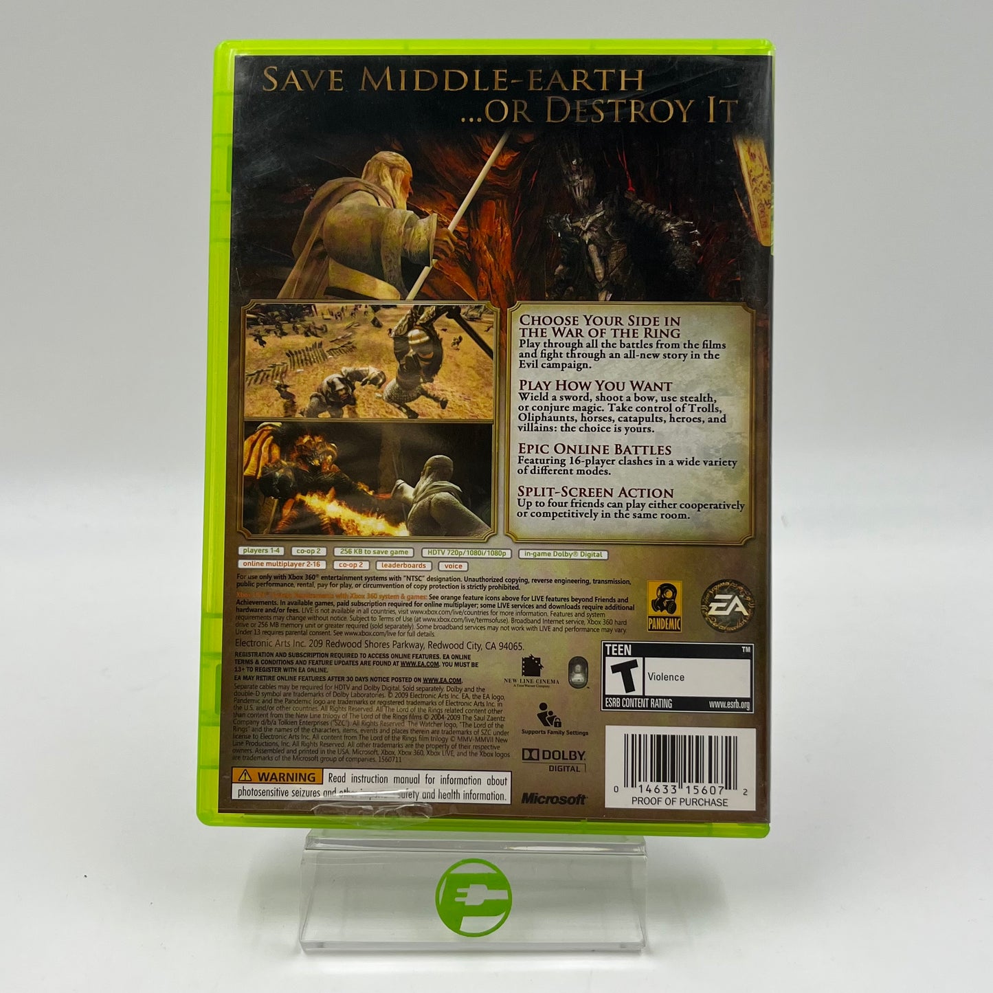 Lord of the Rings Conquest (Microsoft Xbox 360, 2009)