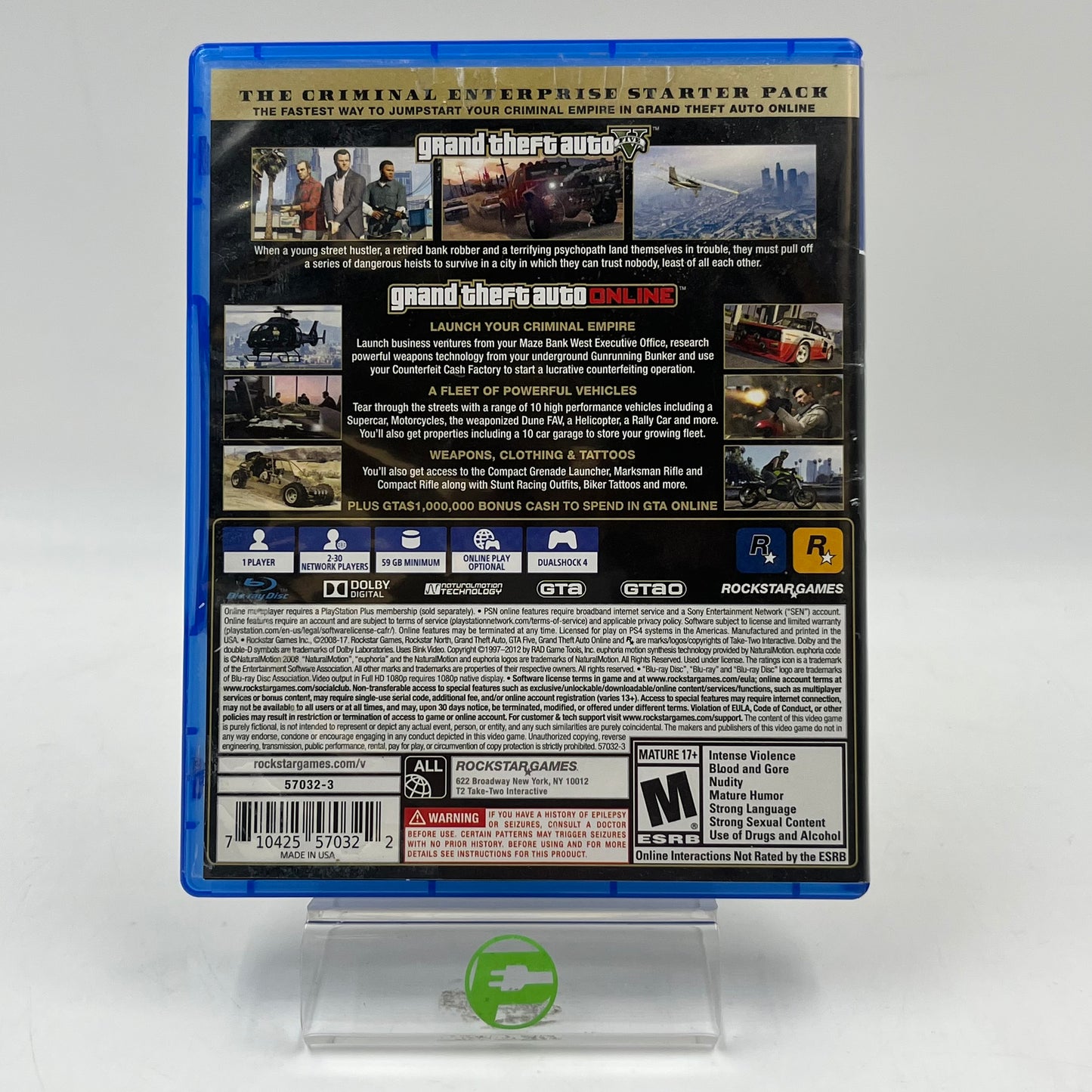 Grand Theft Auto V [Premium Online Edition] (Playstation 4, 2018)