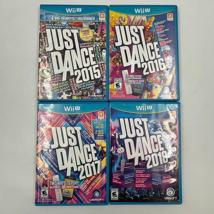 Lot of 4 Nintendo Wii U Games Just Dance 2015, 2016, 2017, 2018