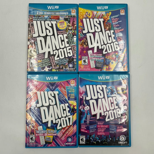 Lot of 4 Nintendo Wii U Games Just Dance 2015, 2016, 2017, 2018