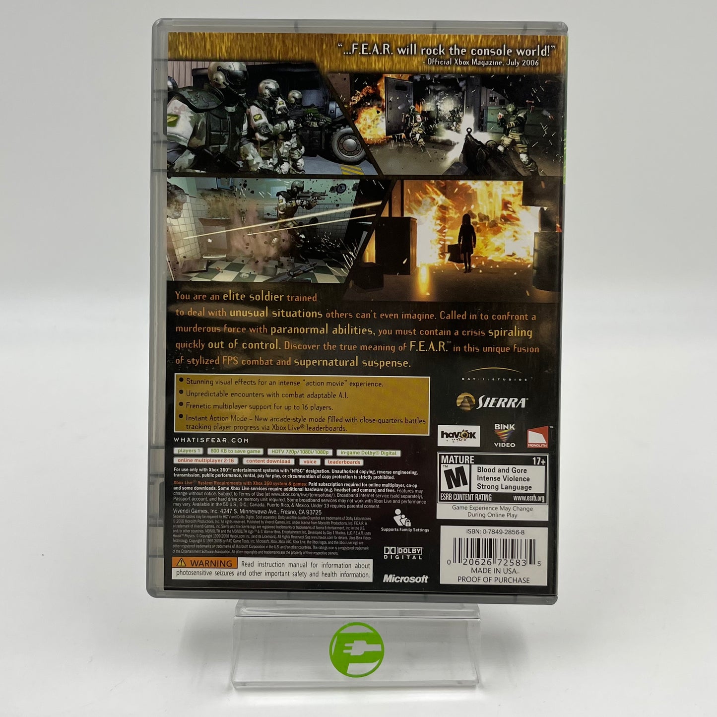 F.E.A.R. [Platinum Hits] (Microsoft Xbox 360, 2006)