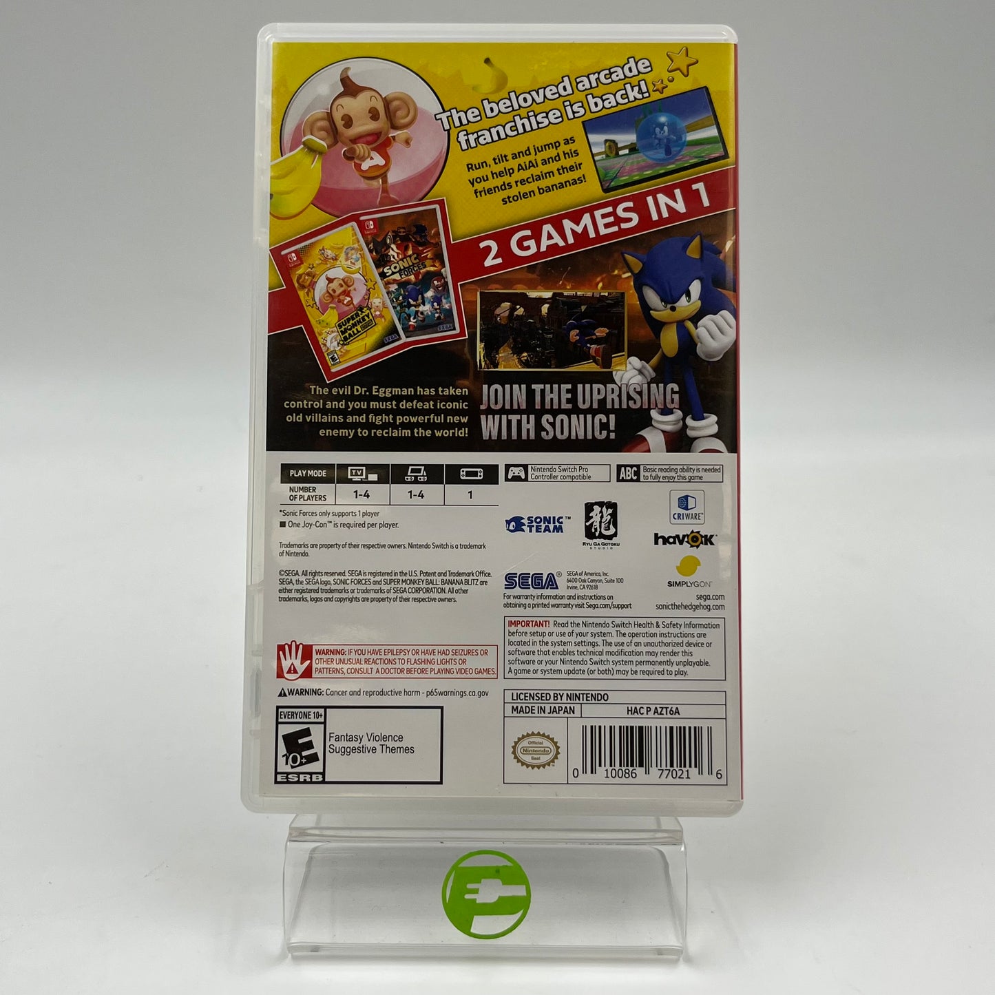 Sonic Mania + Team Sonic Racing Double Pack (Nintendo Switch, 2020)