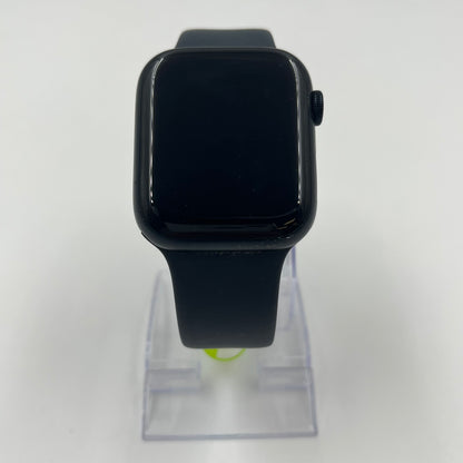 GPS Only Apple Watch Series 7 45MM Black Aluminum Midnight Sport Band MKJ73LL/A