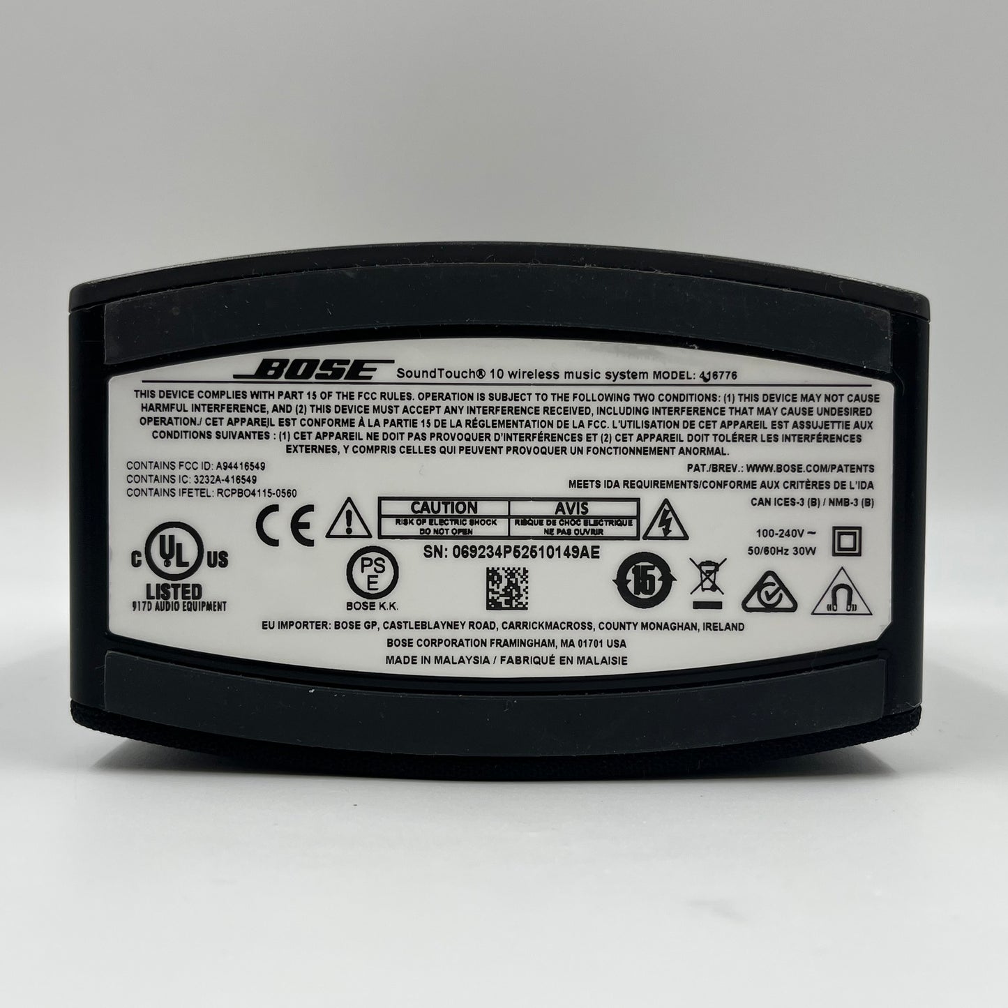 Bose Soundtouch 10 Wireless Speaker Black 416776