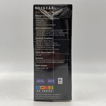 New NETGEAR Ethernet Splitter GS605AV