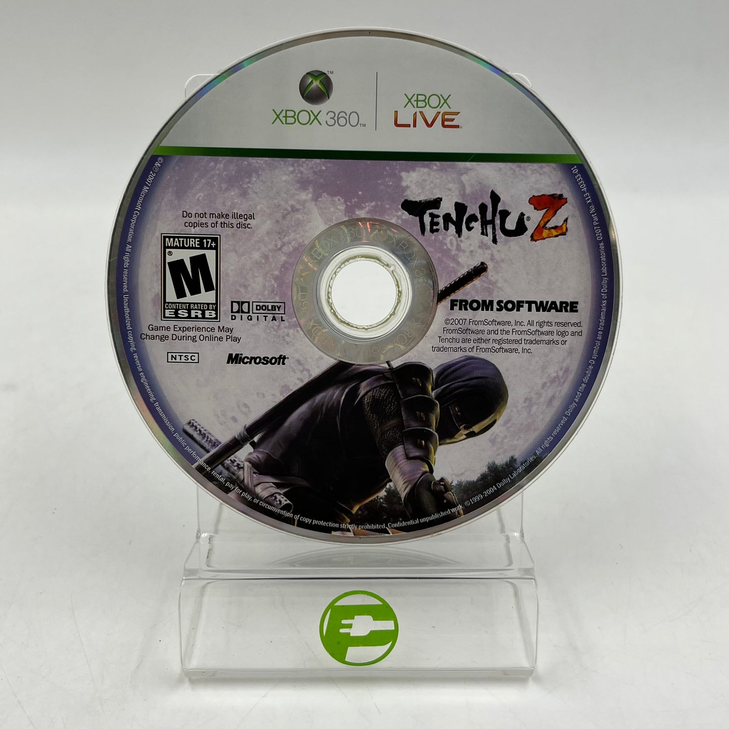 Tenchu Z (Microsoft Xbox 360, 2007) Disc Only
