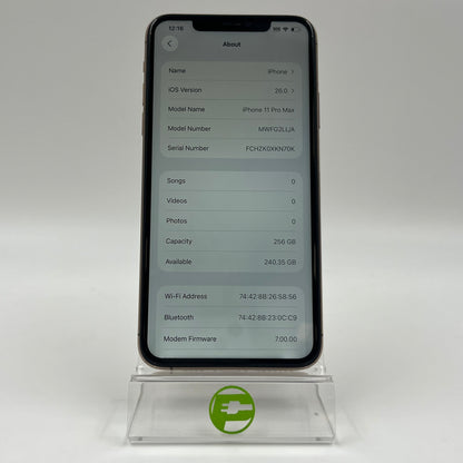 Unlocked Apple iPhone 11 Pro Max 256GB 26.0 Gold MWFG2LL/A