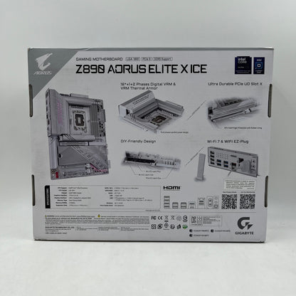 New GIGABYTE Z890 Aorus Elite X Ice LGA 1851 ATX Motherboard