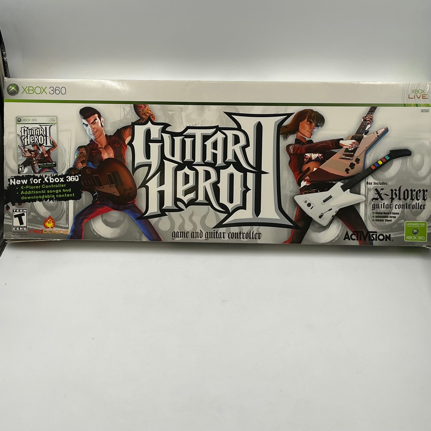 Microsoft Xbox 360 Guitar Hero II Controller White 95065 with Game