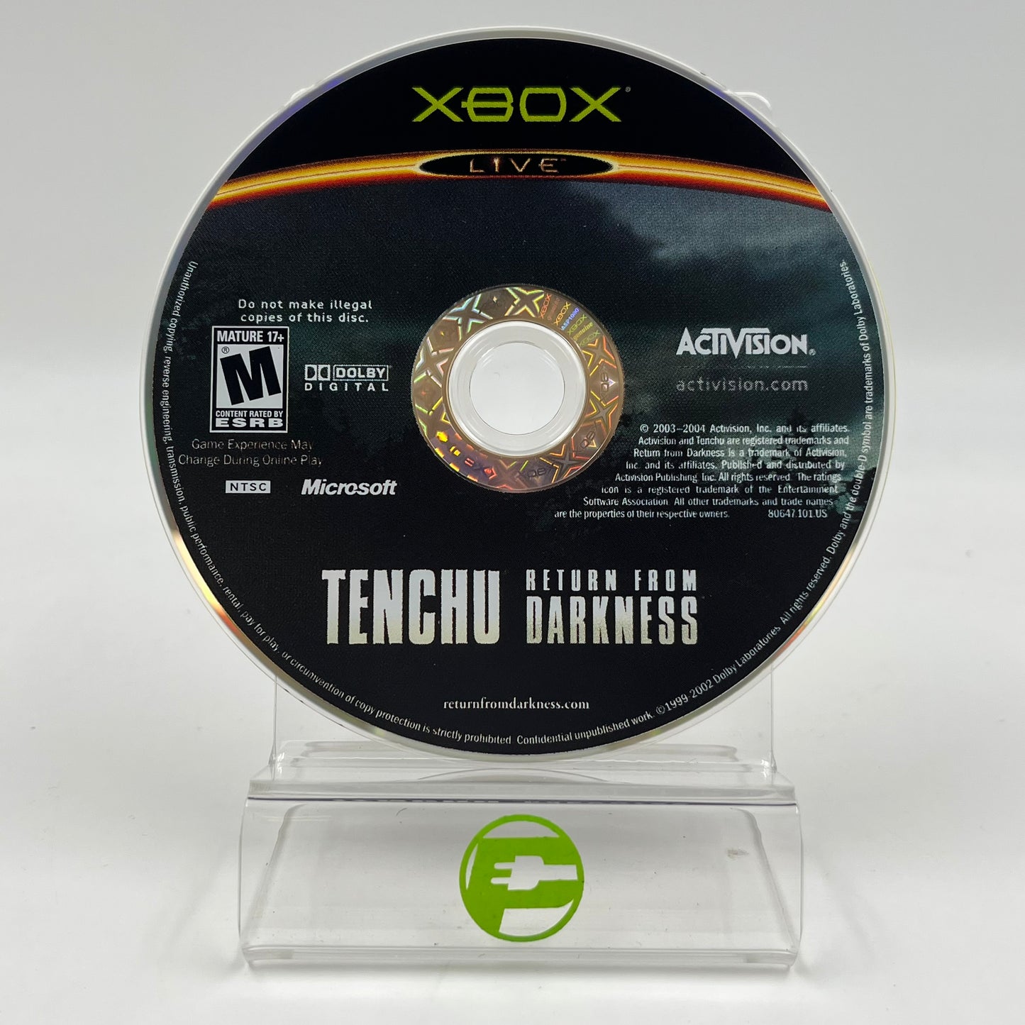 Tenchu Return from Darkness (Microsoft Xbox, 2004)