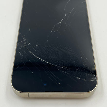 Broken Unlocked Apple iPhone 14 Pro 512GB 17.3.1 MQ213LL/A Cracked