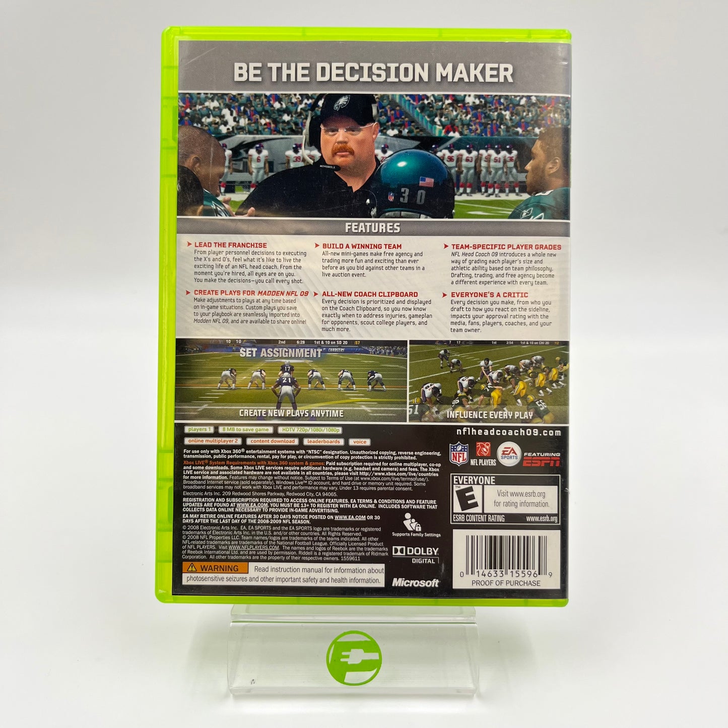 NFL Head Coach 2009 (Microsoft Xbox 360, 2008)