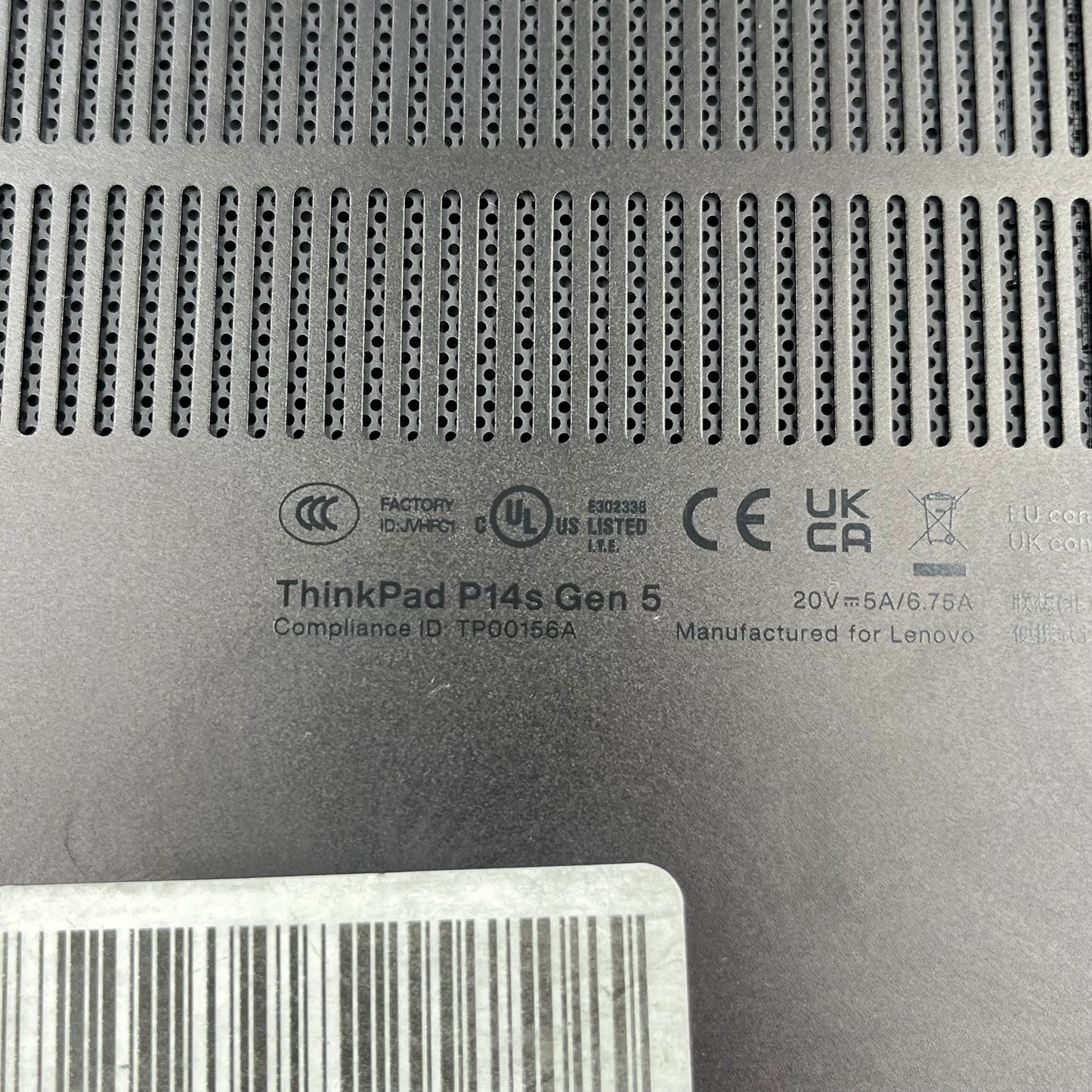 Lenovo ThinkPad P14S Gen 5 14" Core Ultra 7 165H 1.4GHz 32GB RAM 512GB SSD